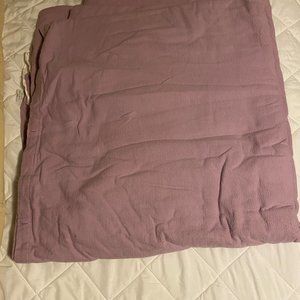 Unused Garnet Hill Soft Flannel King Sized Duvet Cover, Lilac